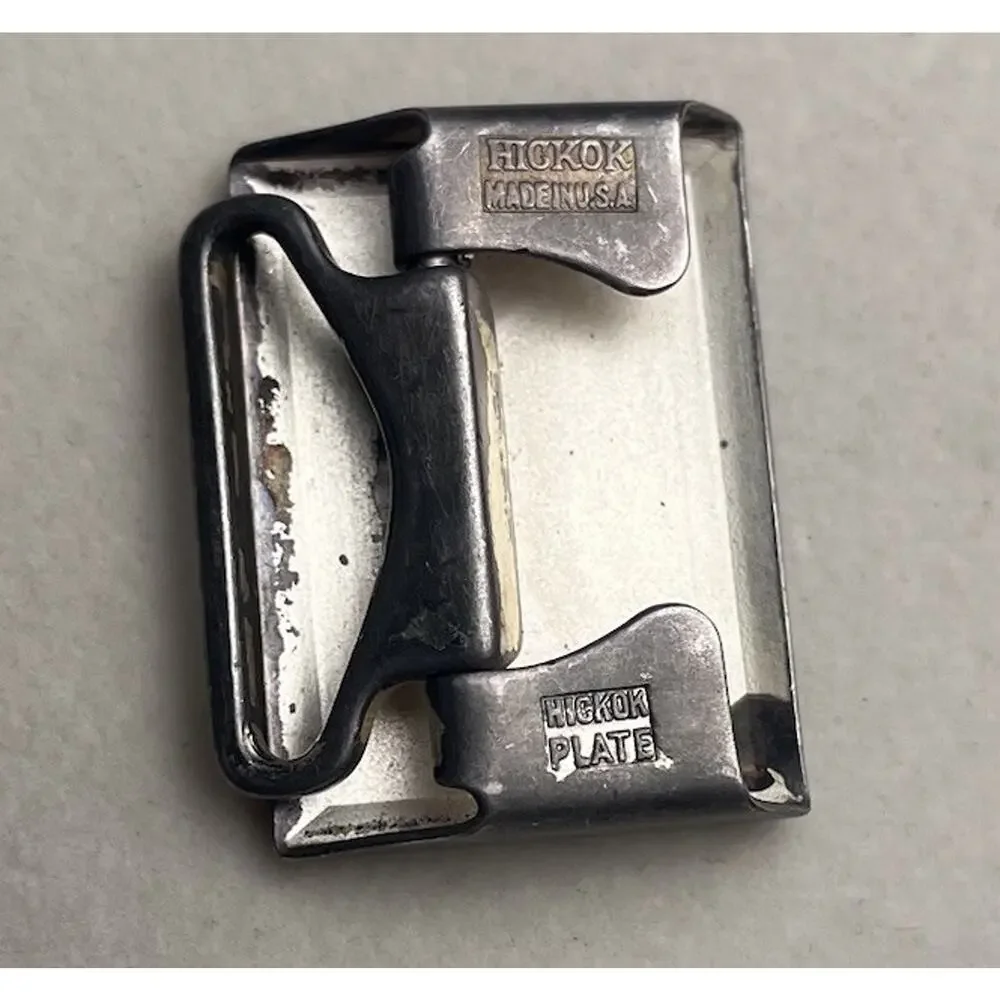 Vintage Hickok Belt Buckle G Hickok Plate Silver Tonen 1